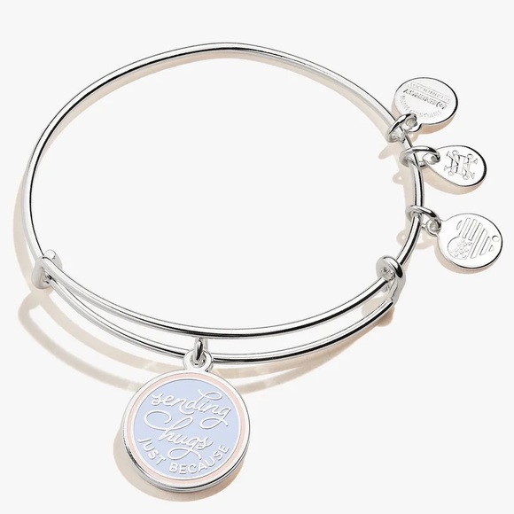 Alex and Ani Sending Hugs Just Because Charm Bangle - Picture 1 of 10
